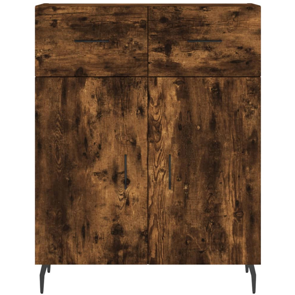 vidaXL 2 Door 2 Drawer Smoked Oak Sideboard Image 6