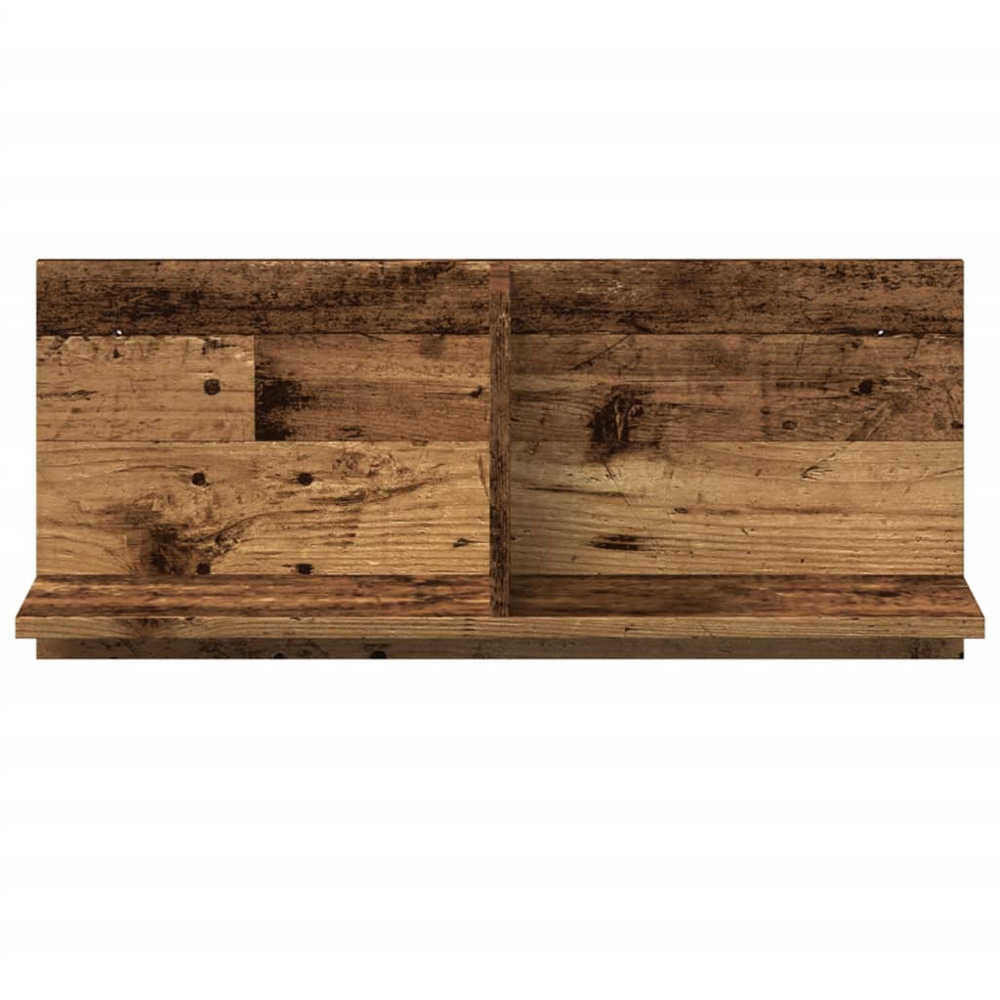 vidaXL 2 Shelf Old Wood Wall Cabinet Image 3