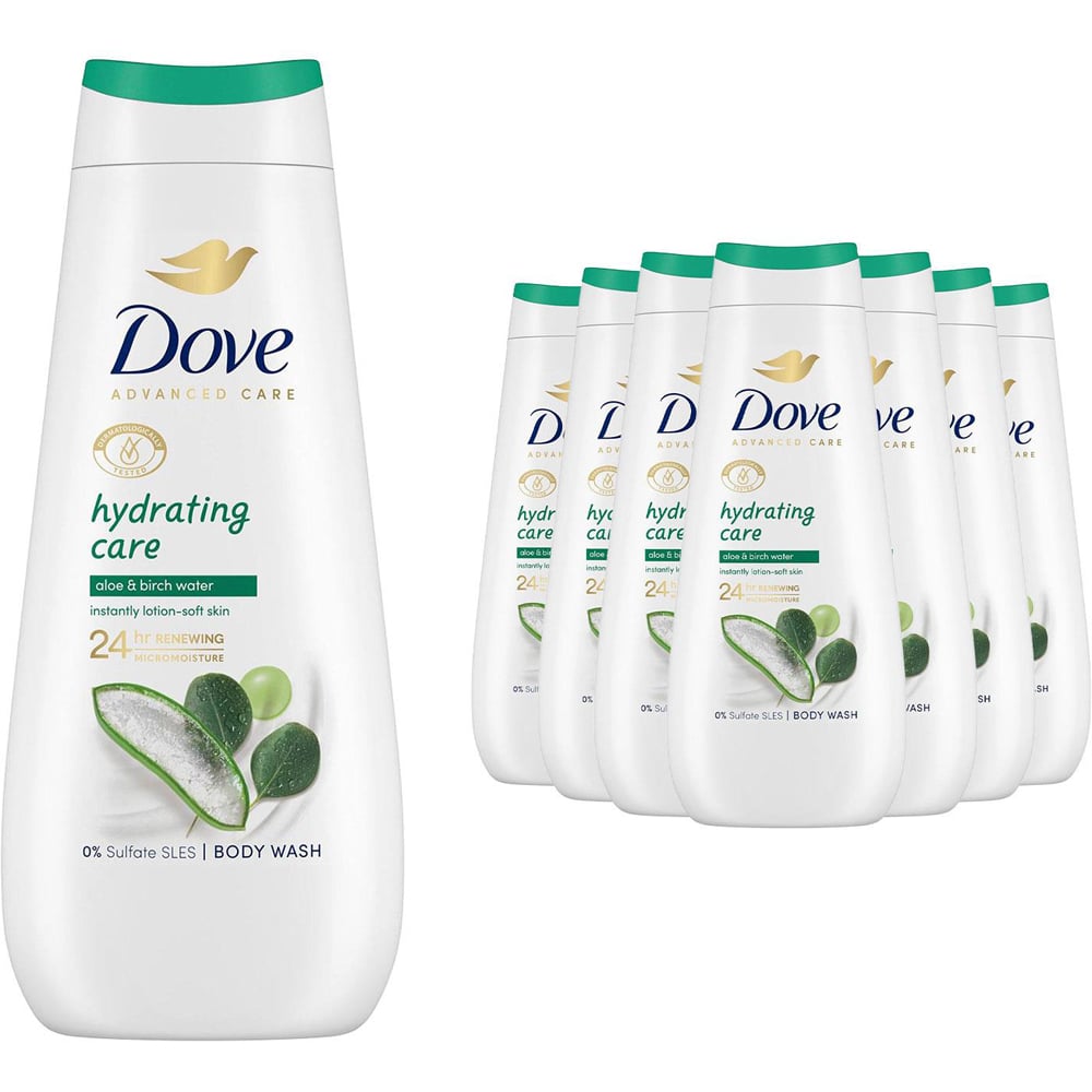 Dove Advanced Care Hydrating Body Wash 400ml 8 Pack Image 1