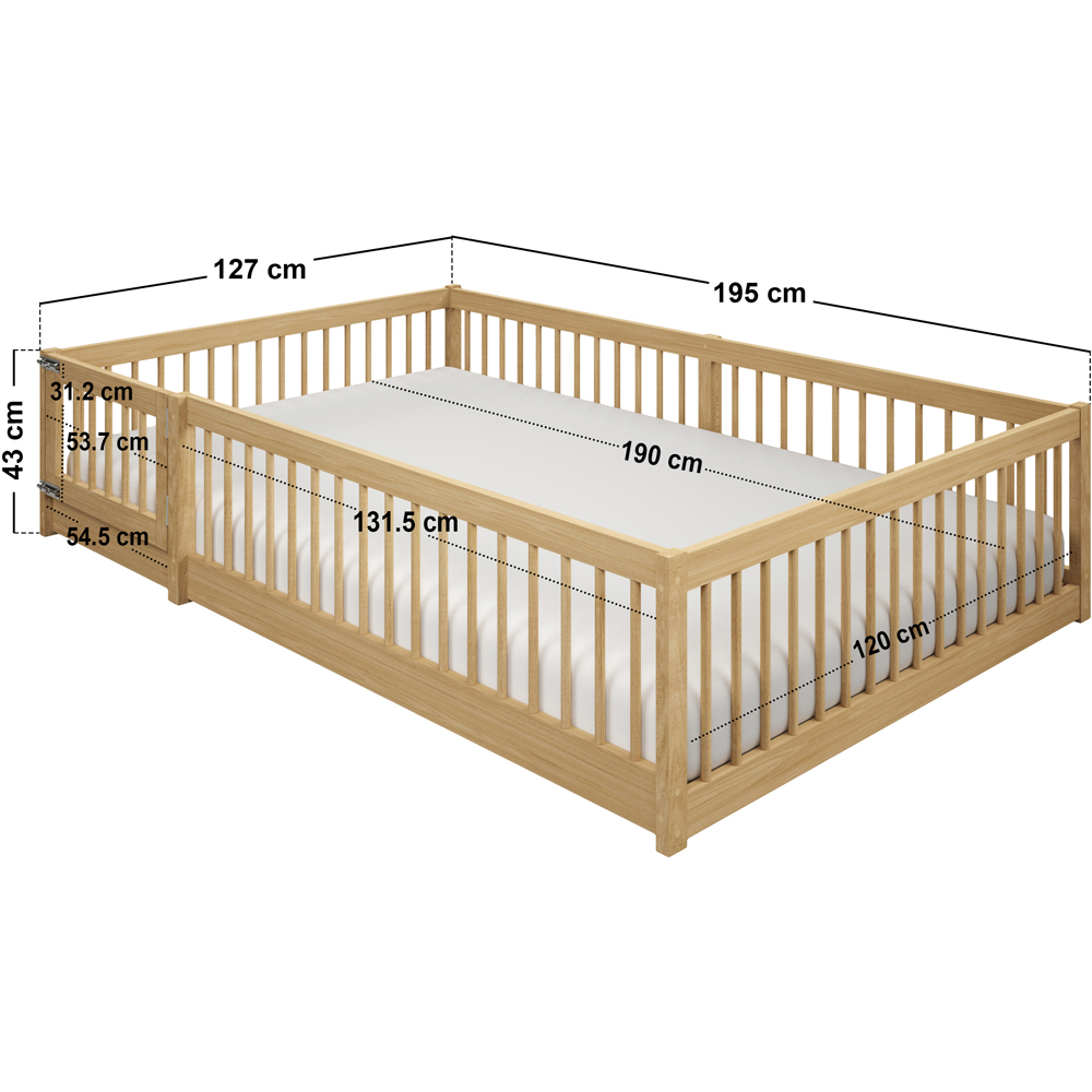 Flair Imogen Small Double Natural Montessori Toddler Floor Bed Image 6