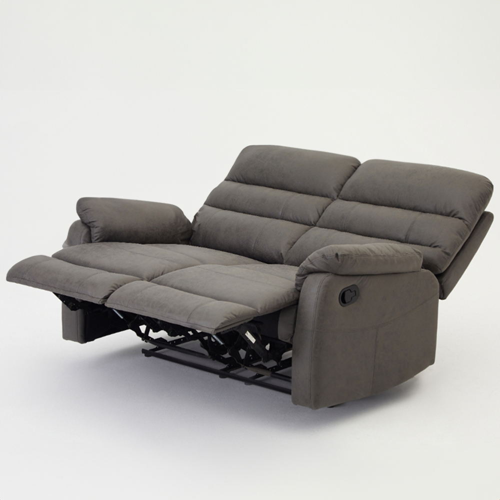 Home Detail Maxwell 2 Seater Grey Air Leather Manual Recliner Sofa Image 6
