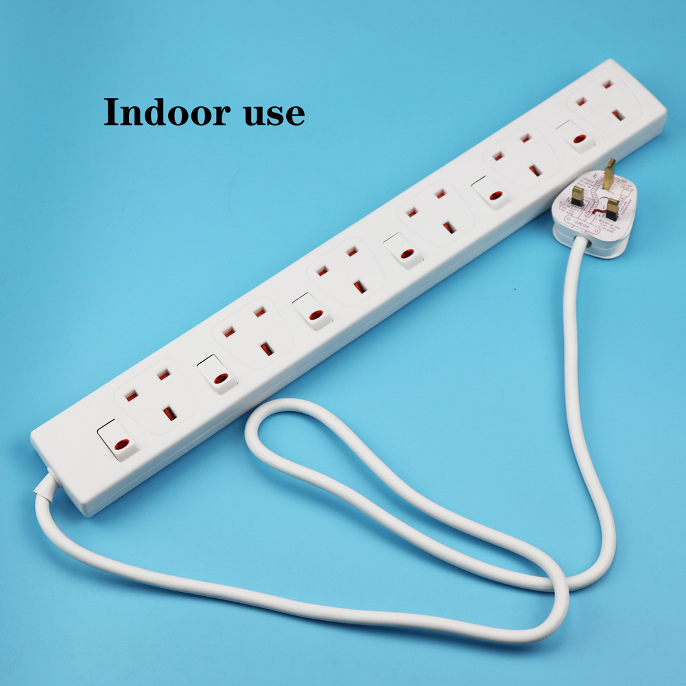 ExtraStar 13A 1m 6 Socket Child Resistant Extension Lead with Indicate Light and Individual Switch Image 4