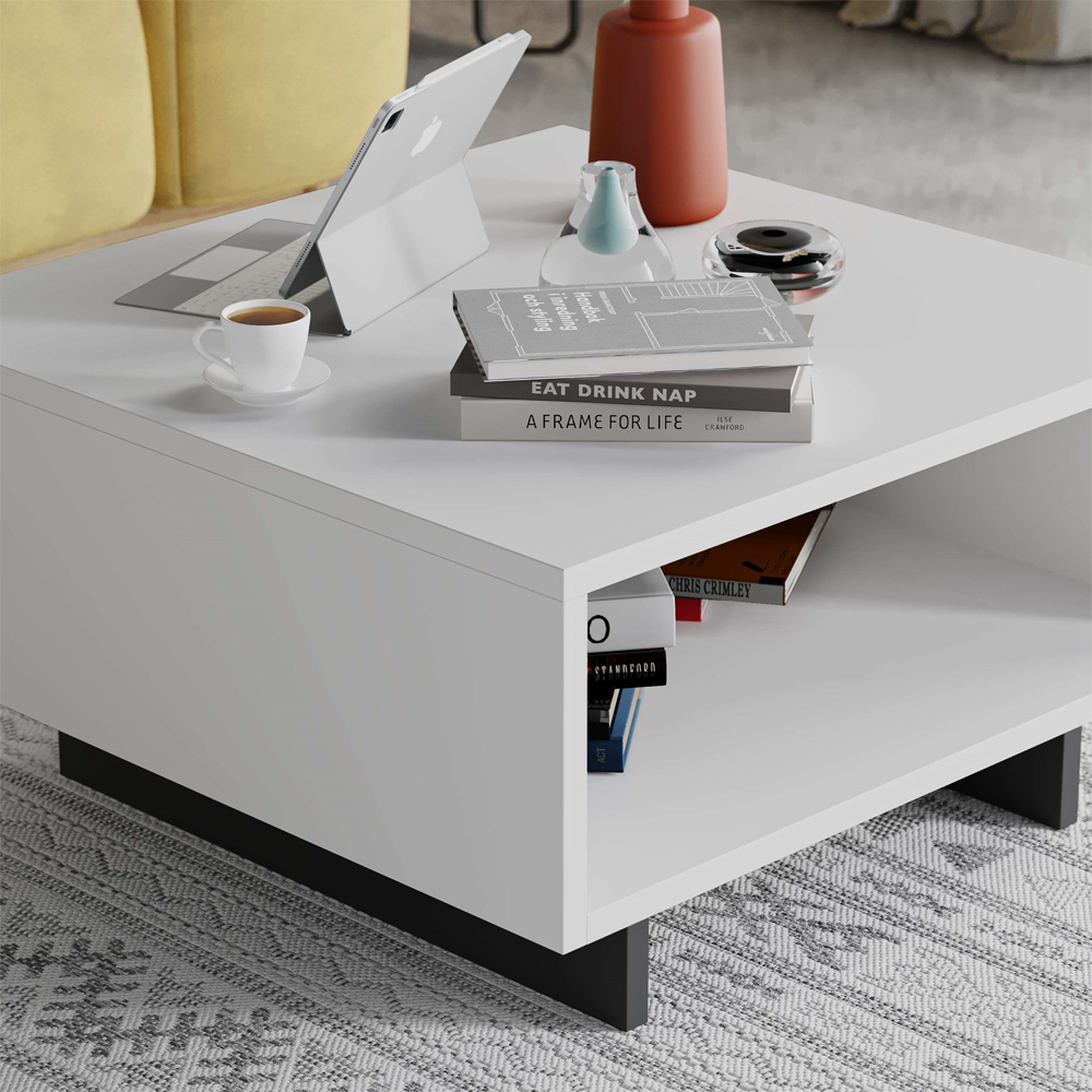 Decortie Hola White and Anthracite Multipurpose Coffee Table Image 3