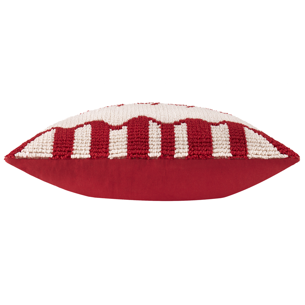 Furn Candy Fa La La Tufted Red and White Cushion 30 x 50cm Image 4