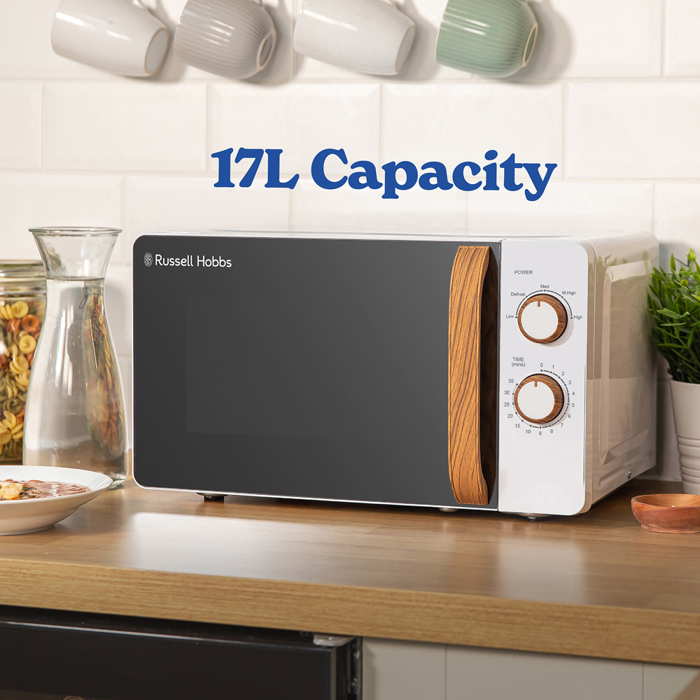 Russell Hobbs RHMM713-N White 17L Scandi Compact Manual Microwave 700W Image 5