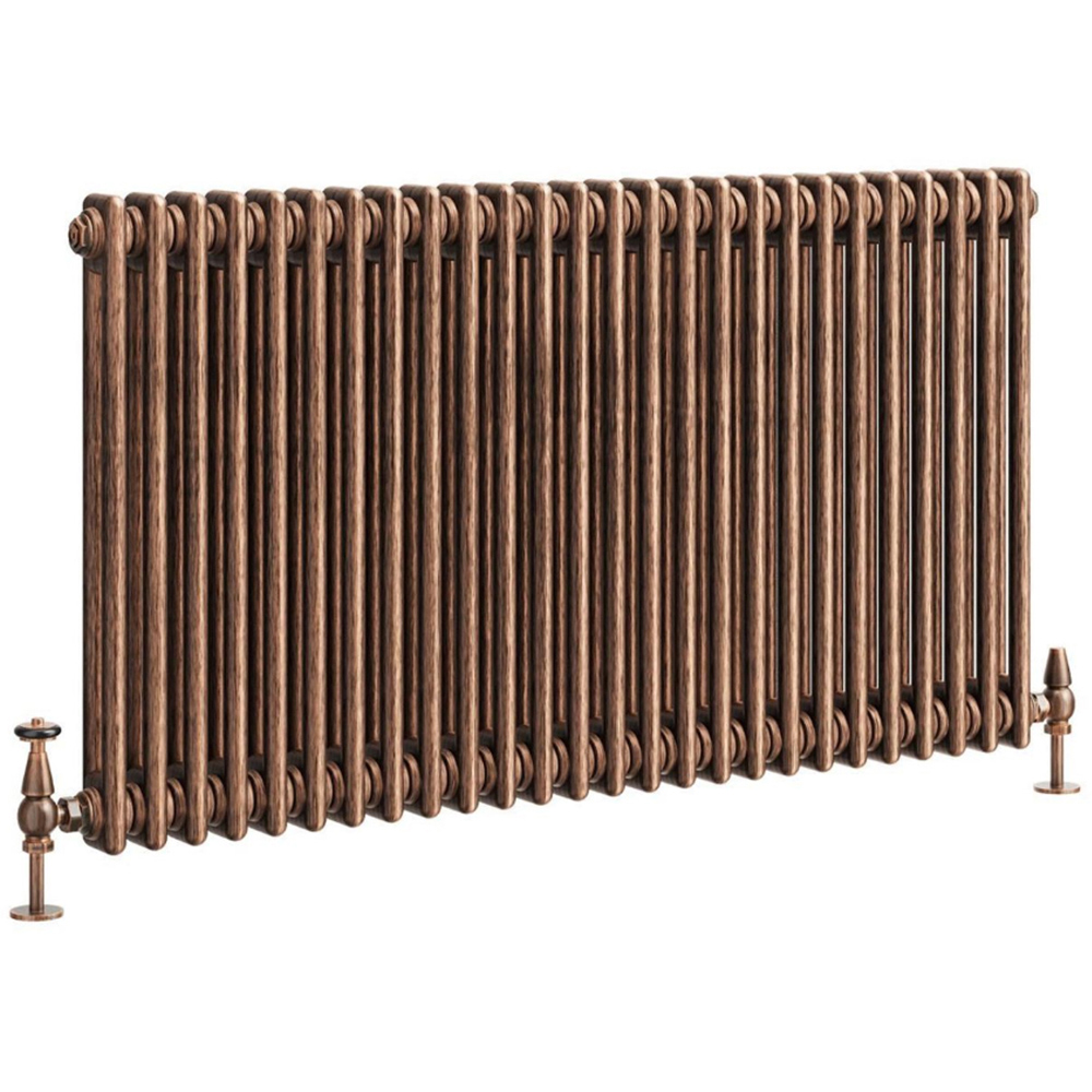 Go Bathrooms Traditional Antique Copper 2 Column Radiator 600 x 1190mm Image 1