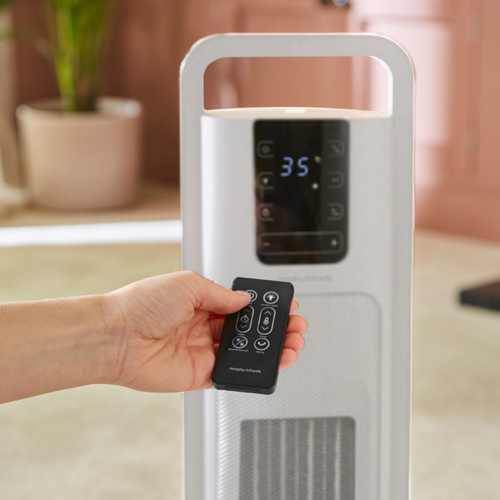 Morphy Richards White Ceramic Tower Fan Heater 2000W Image 6
