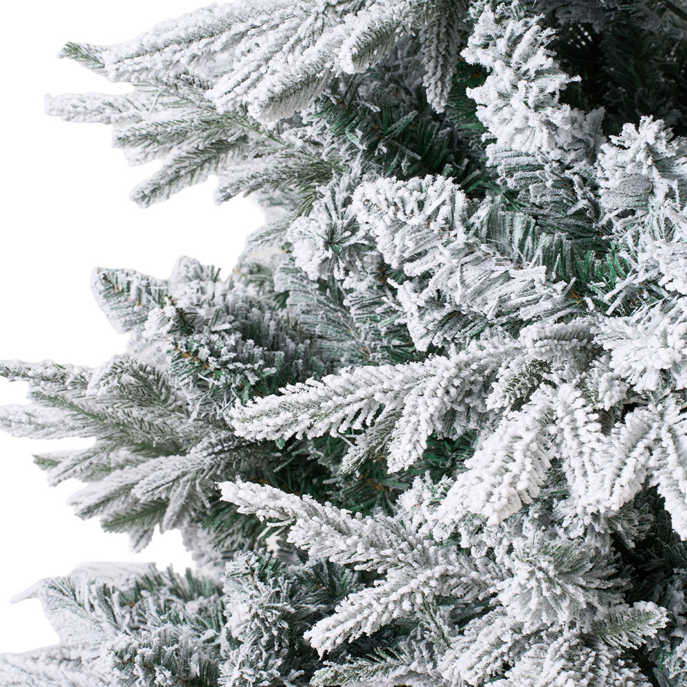 Living and Home X-Frame Stand Snow-Flocked PE Christmas Tree 6.8ft Image 4