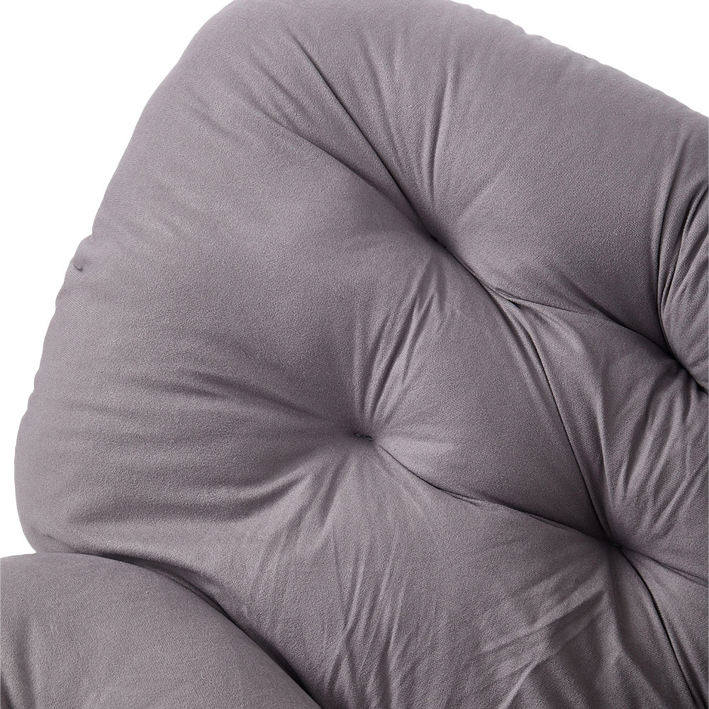 Living and Home Grey Cushion PE Rattan Rocking Chair Image 5