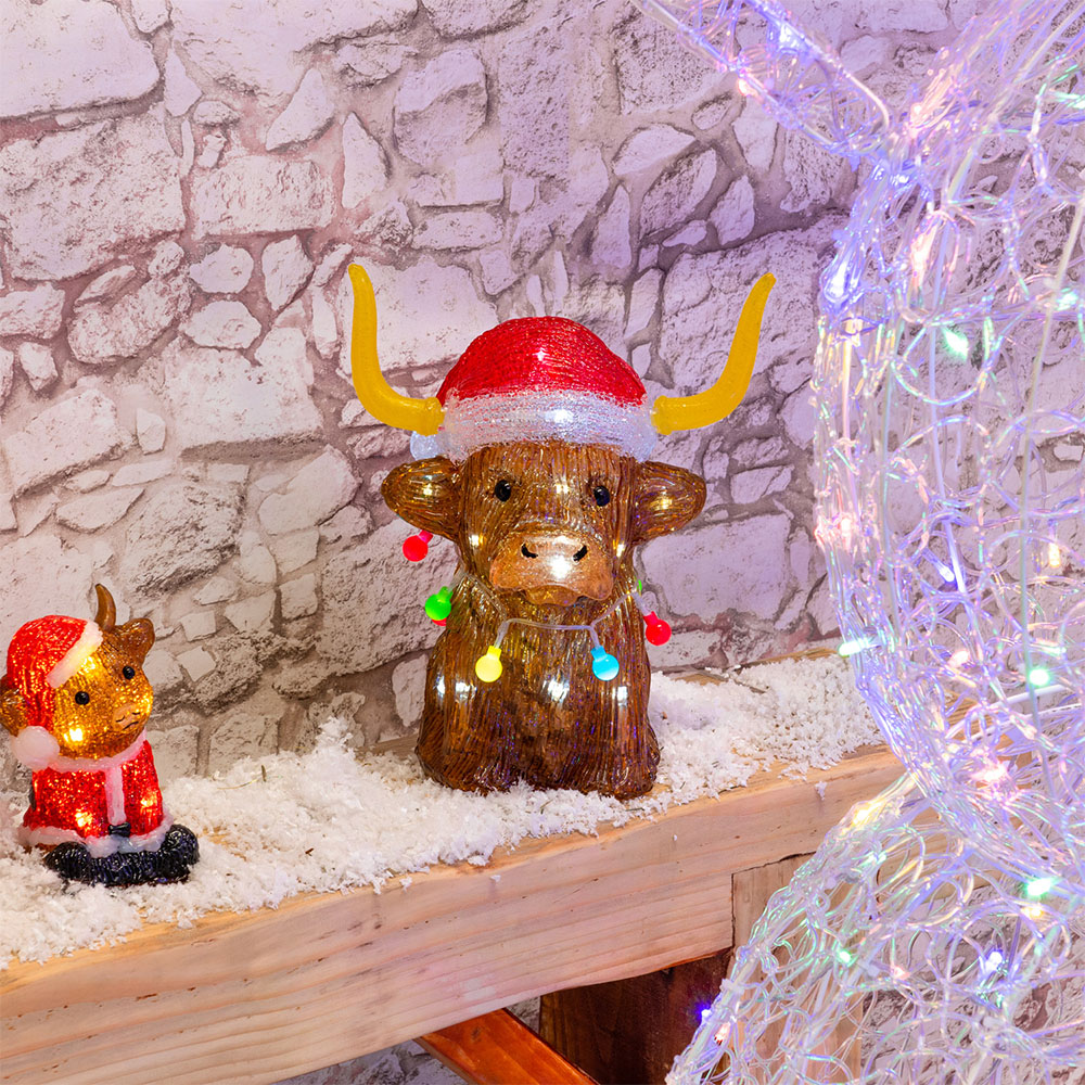 Acrylic Highland Cow Decoration Image 3