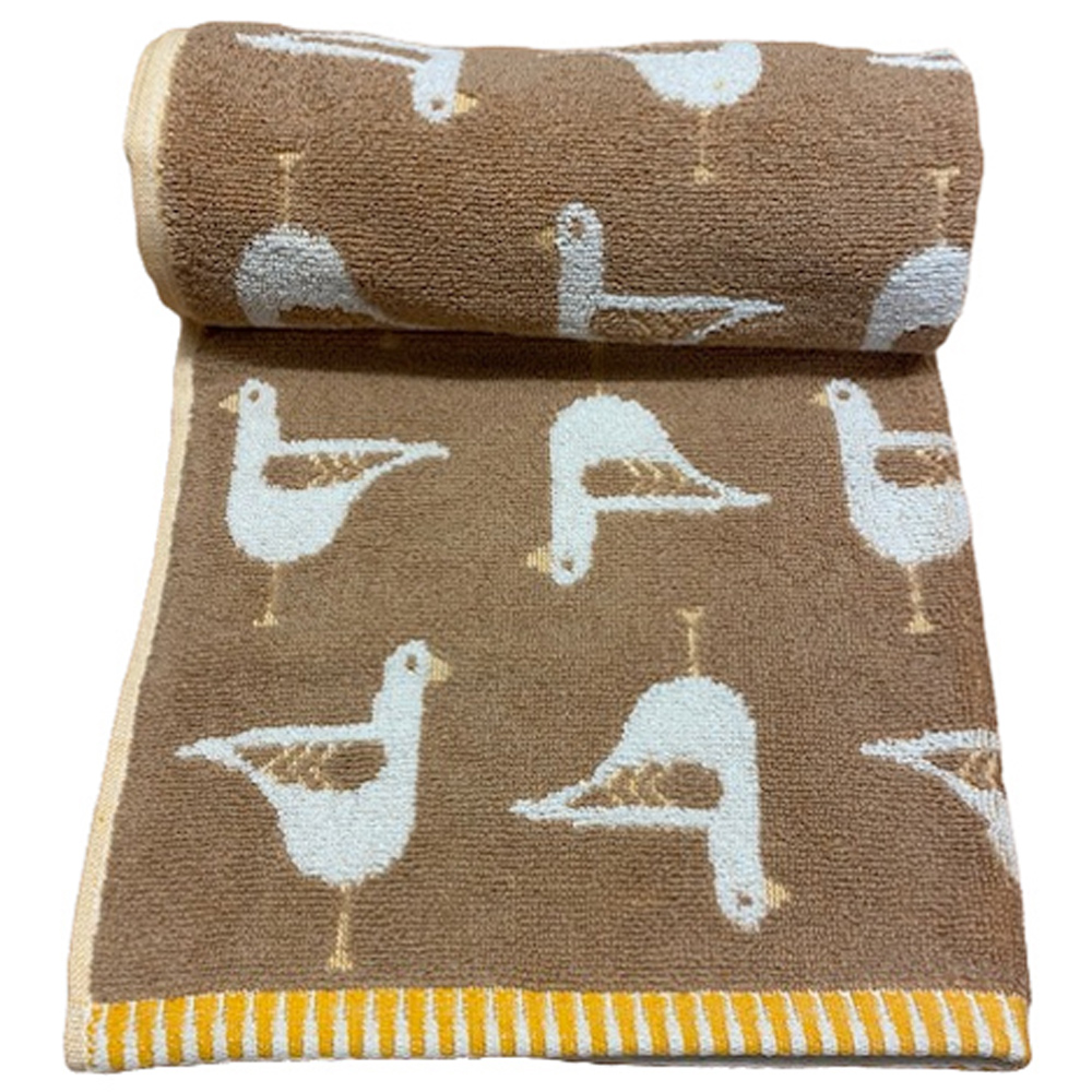 Bellissimo Sea Gull Beige Turkish Cotton Bath Towel Image 1
