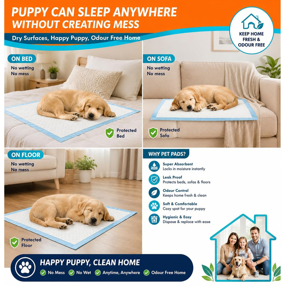 ATEK Super Absorbent Puppy Wee Training Pad 56 x 56cm 100 Pack Image 5