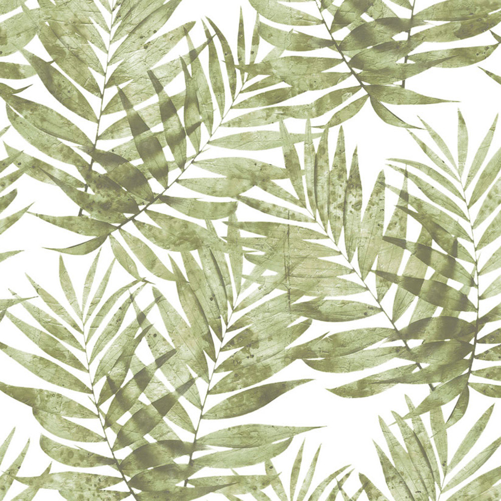 Galerie Organic Textured Leaf Green Wallpaper Image 1