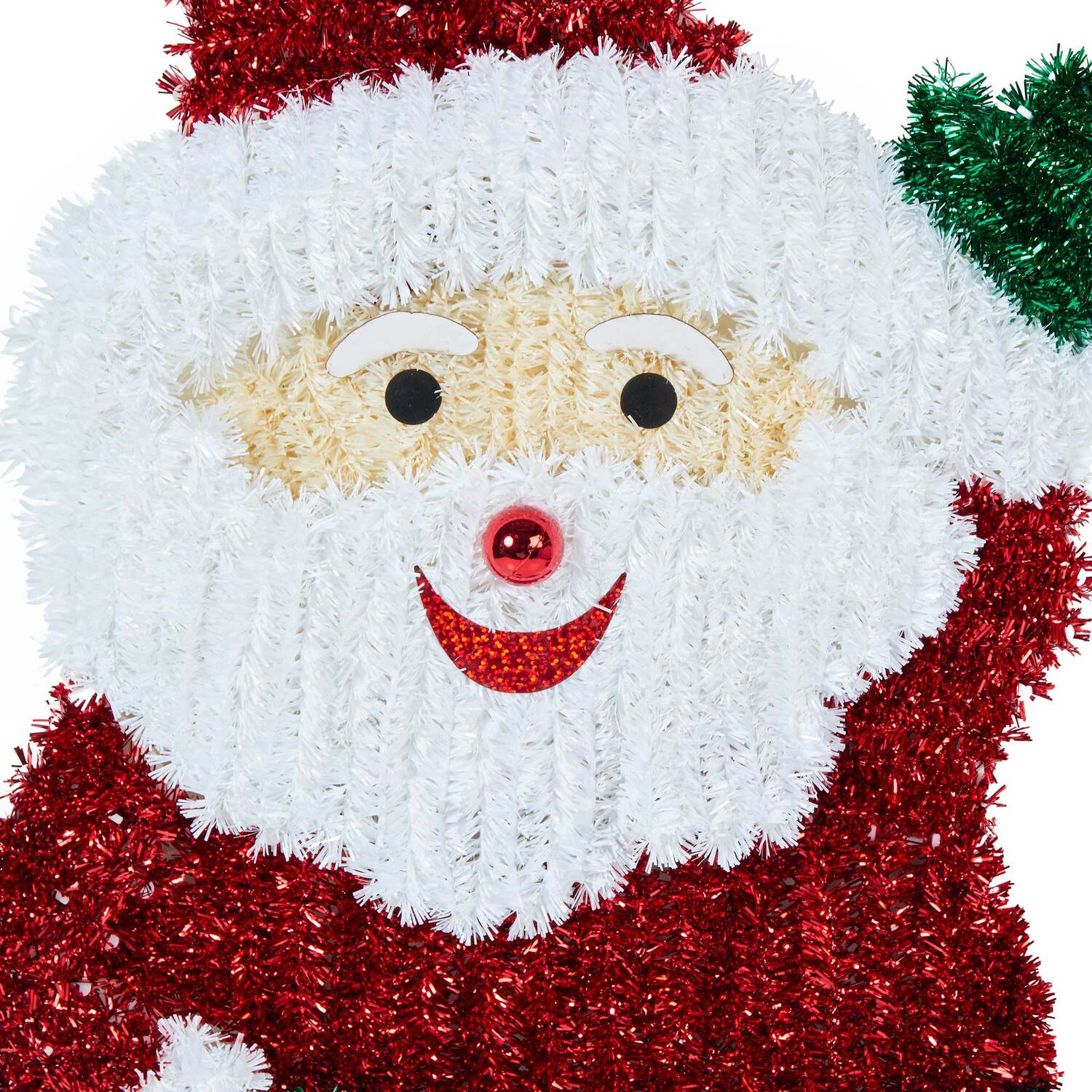 Christmas Santa Tinsel - Red Image 3