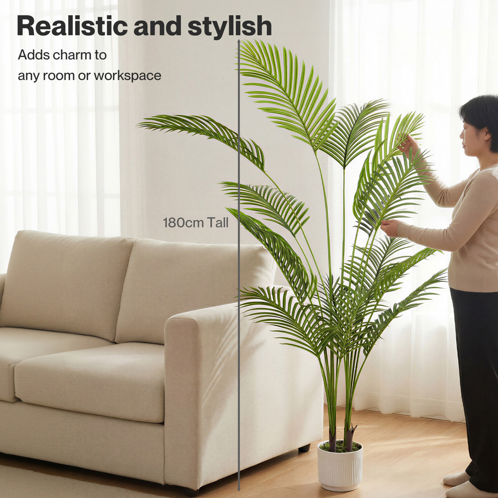 Levede Palm Artificial Tree in Pot 6ft Image 8