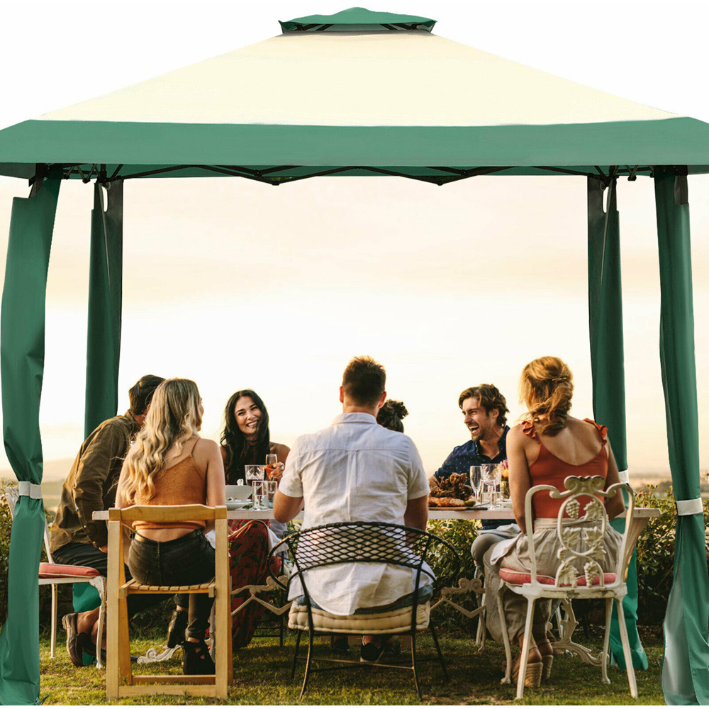Costway Green Large Adjustable Height Gazebo Canopy Image 5