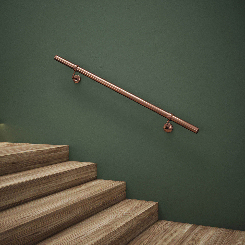 Rothley Antique Copper Stair Handrail Kit 1.2m Image 9