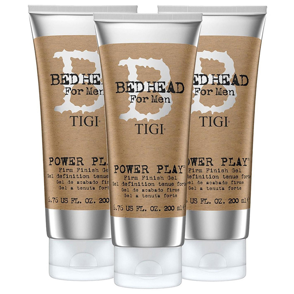 TIGI Bed Head Mens Power Play Hair Gel 200ml 3 Pack Image 1