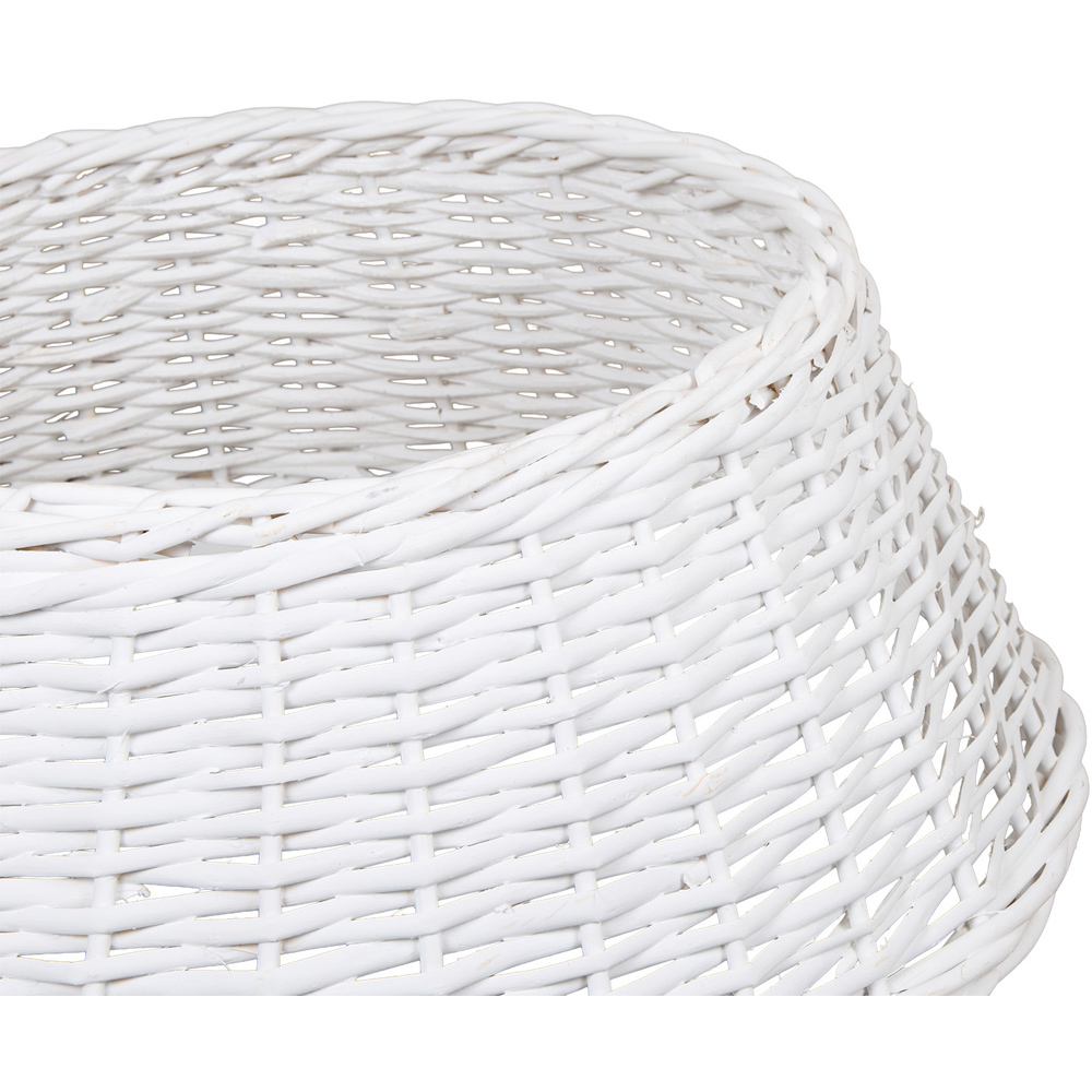 Wicker Christmas Tree Skirt White Image 3
