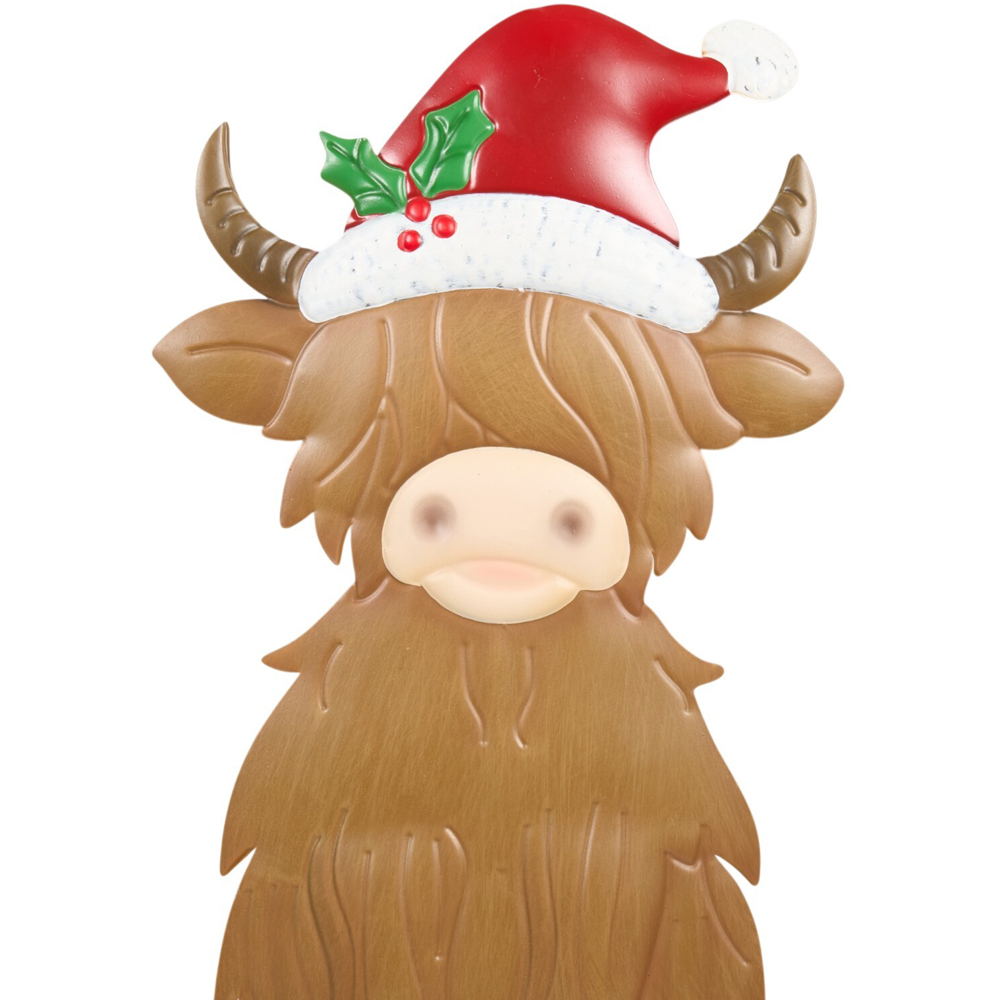 Christmas Highland Cow Stake Image 3