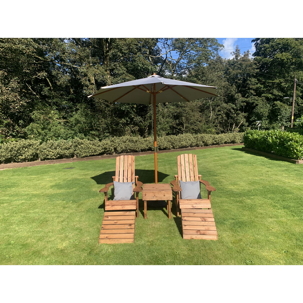 Charles Taylor Aidendack 2 Seater Companion Seat with Grey Cushions Image 2