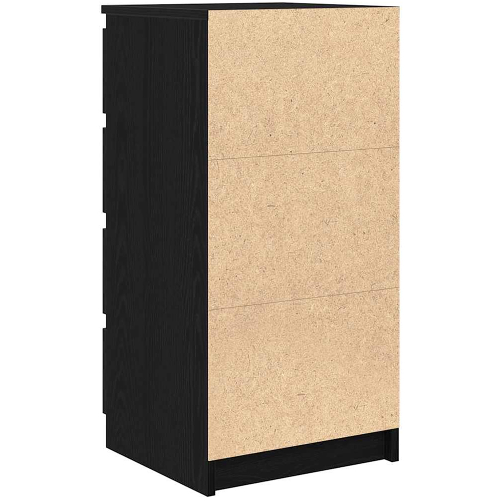 vidaXL 4 Drawer Black Oak Wooden Sideboard Image 7