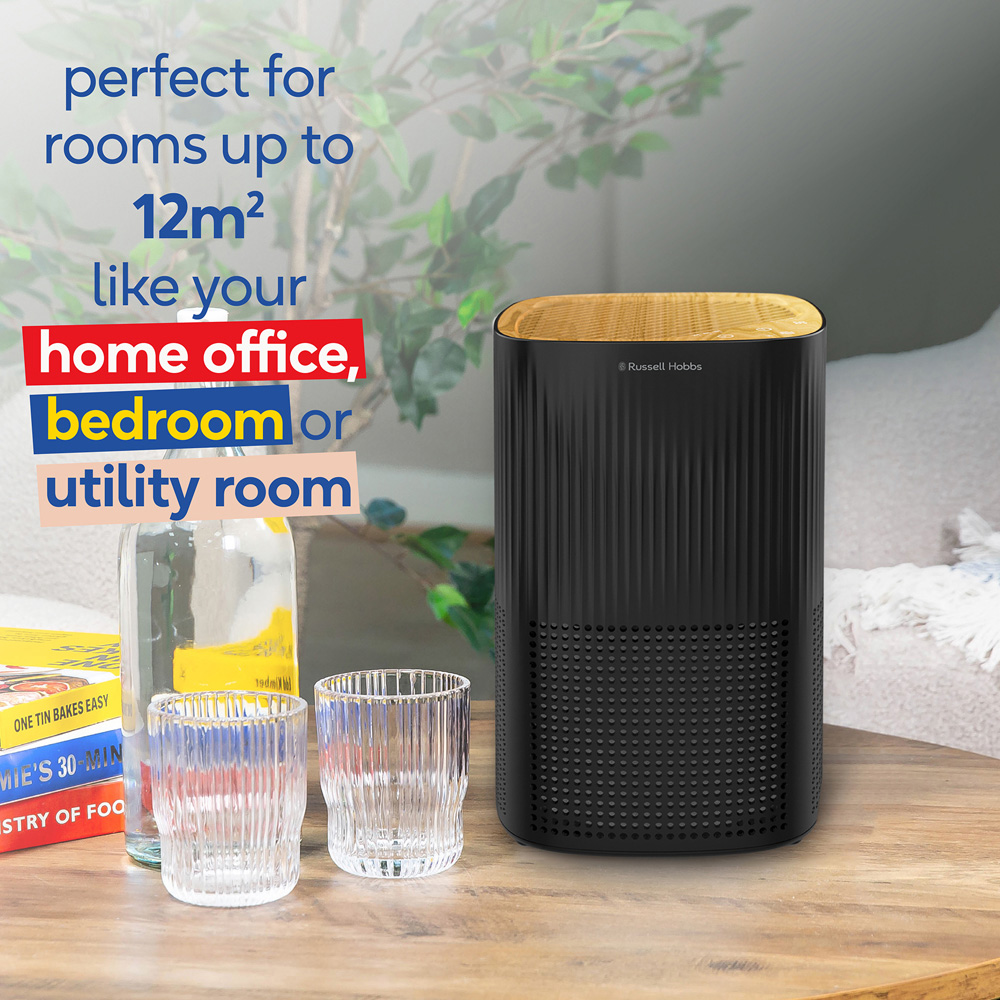 Russell Hobbs Wood and Black Clean Air Mini Aroma Air Purifier Image 5