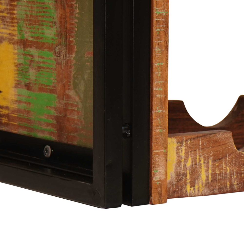 vidaXL 8 Bottle Brown Solid Reclaimed Wood Wall Mounted Wine Rack Image 7