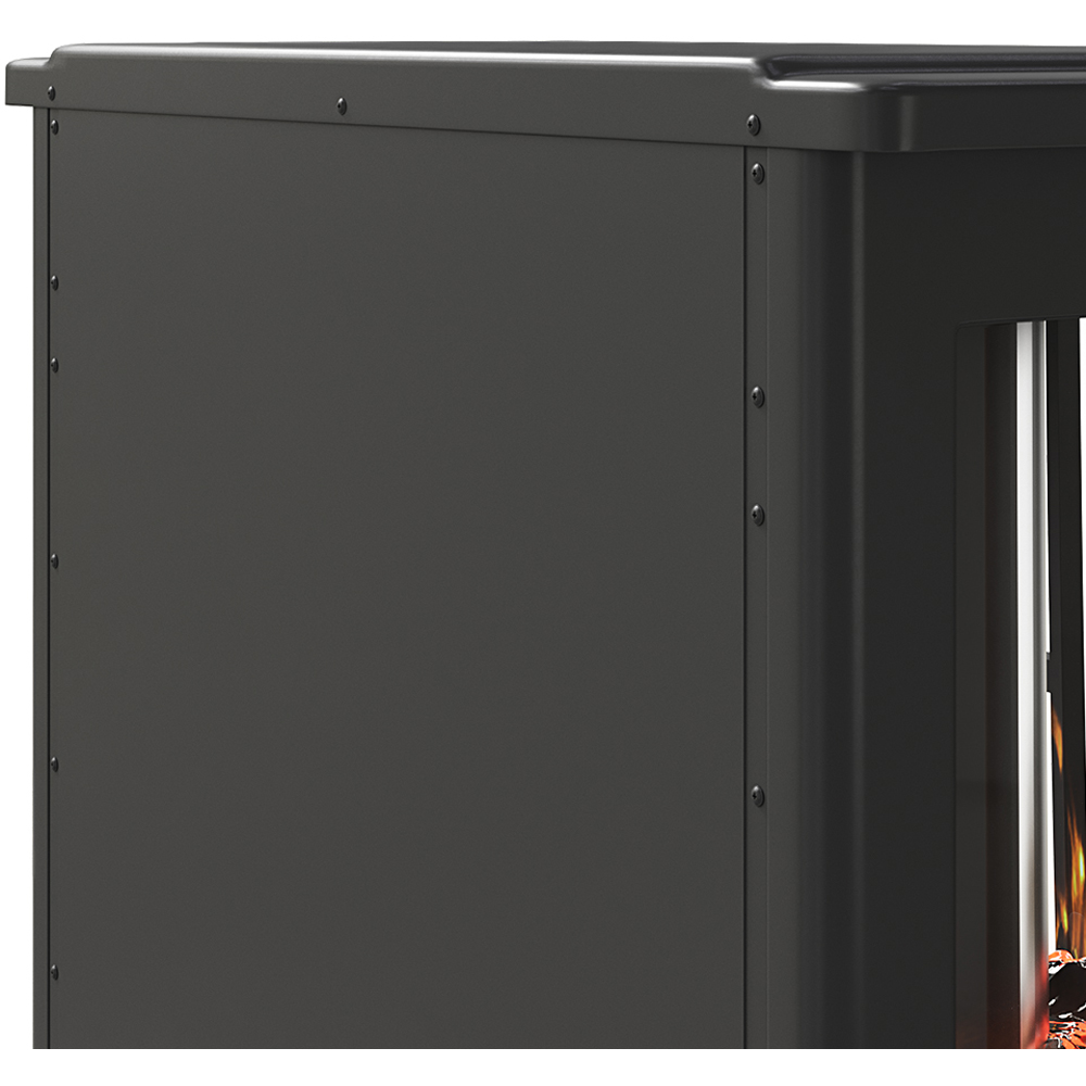 Living and Home Black Freestanding Electric Fireplace Heater 2000W 24 inch Image 5