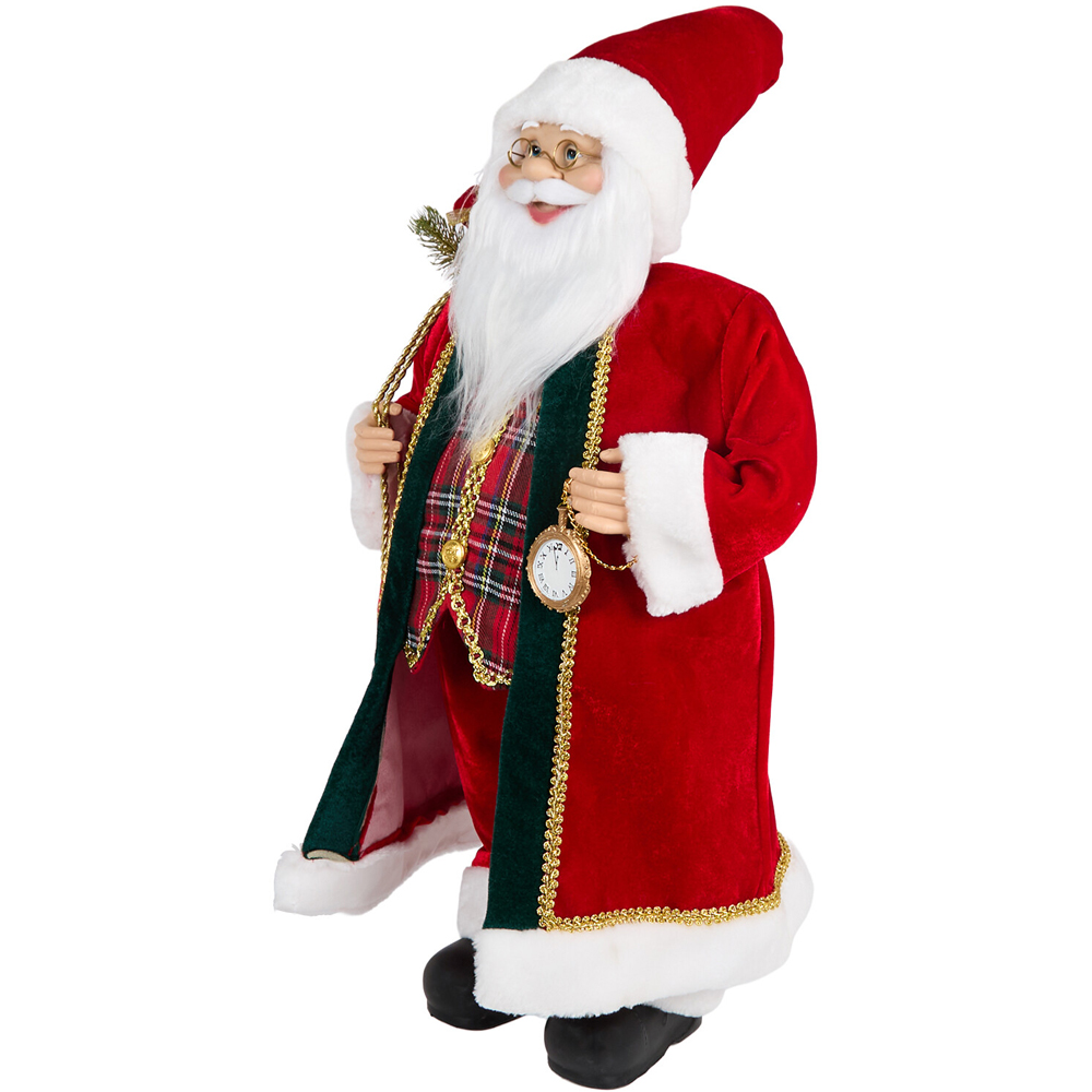 Traditional Standing Santa Figurine Red Image 2