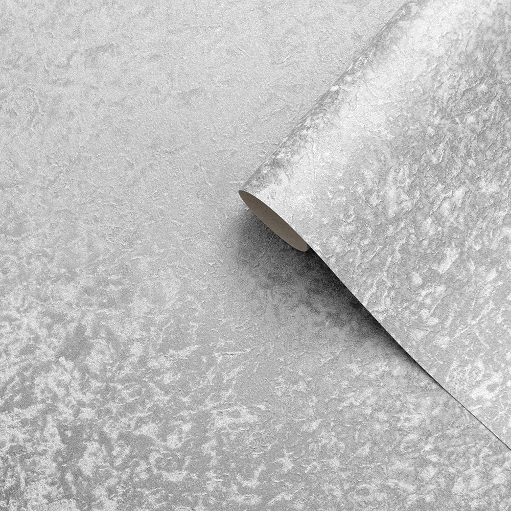Muriva Crushed Velvet Silver Wallpaper Image 2