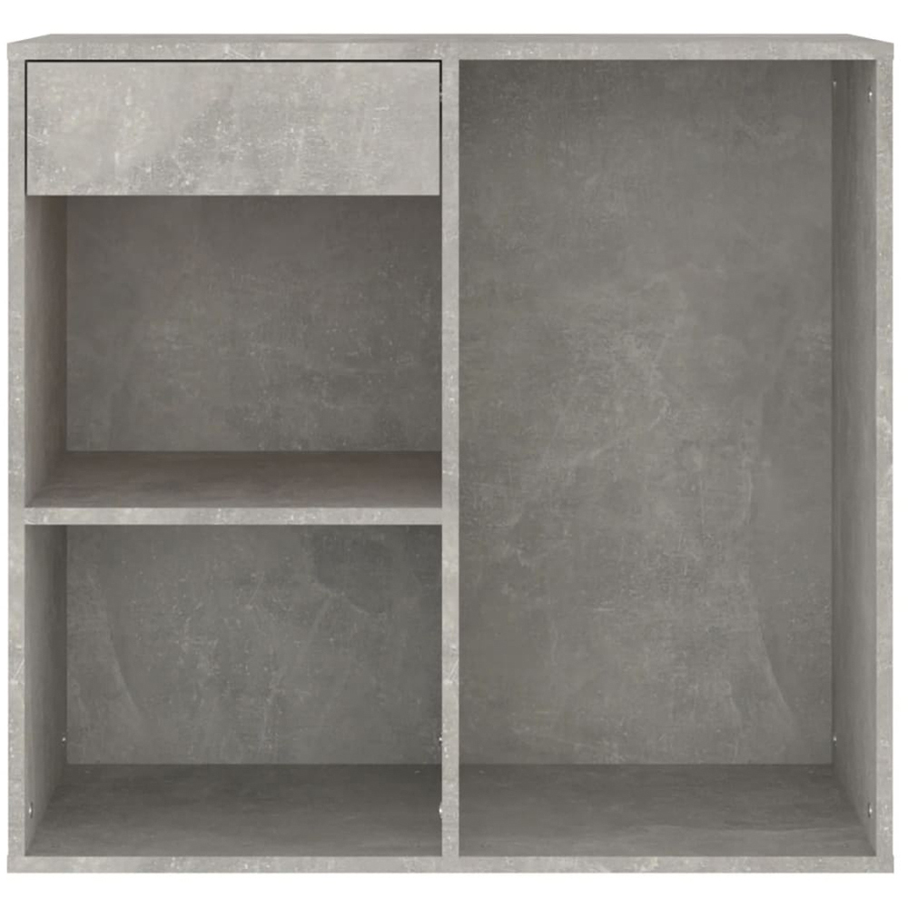vidaXL Single Drawer 3 Shelf Concrete Grey Cosmetic Cabinet Image 5