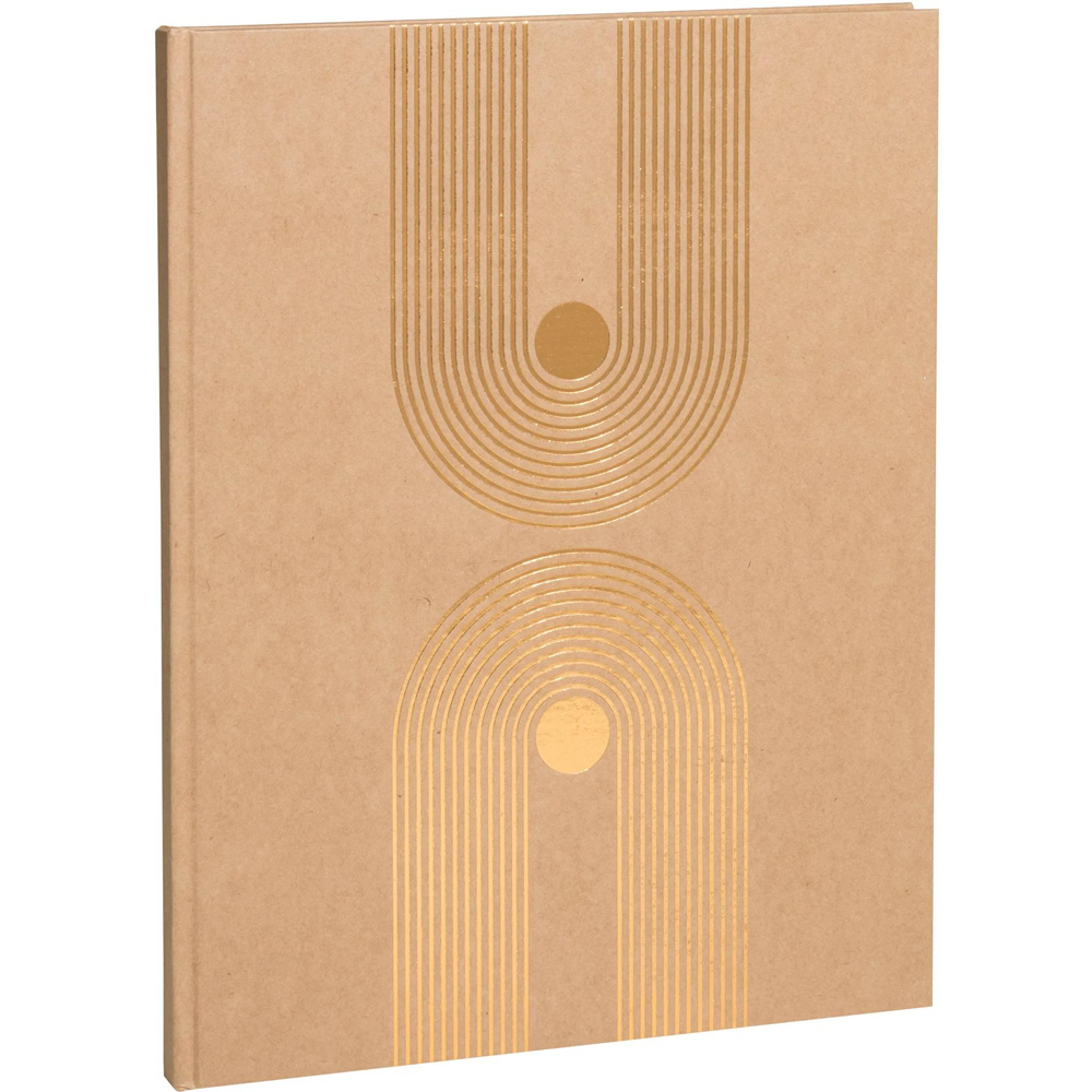 Exacompta Graphik Kraft and Copper Guest Book with Gold Edges 100 Pages Image 1