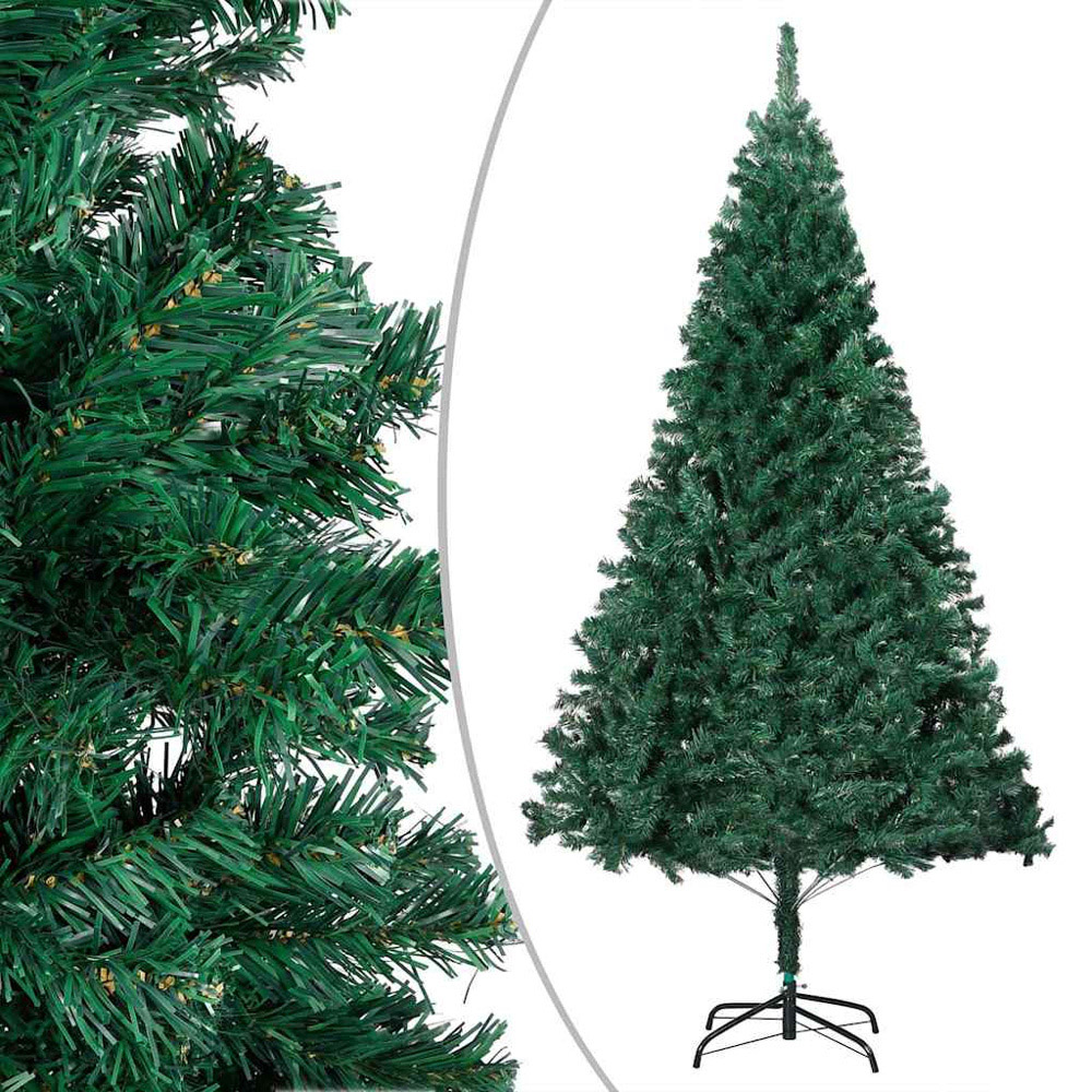 vidaXL Green Artificial Christmas Tree with LEDs Rose Gold Decoration Ornaments 5ft Image 2