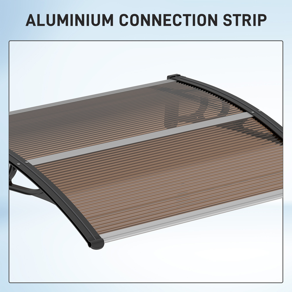 Outsunny Dark Brown Outdoor Window Door Canopy Awning 1 x 0.75m Image 7