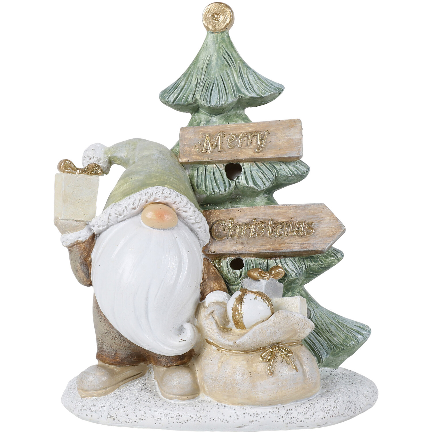 LED Gonk Tree Scene Ornament - Green Image 1