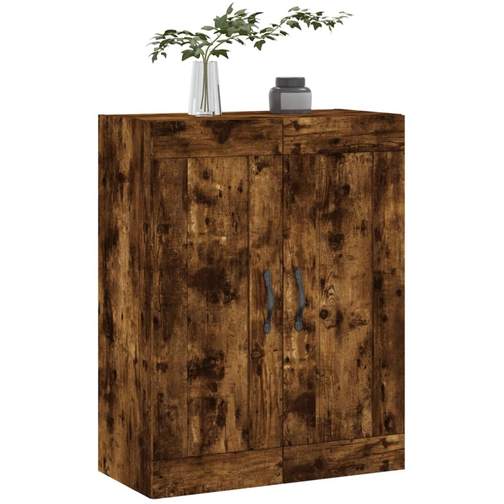 vidaXL 2 Door Brown Smoked Oak Wall Mounted Cabinet Image 3