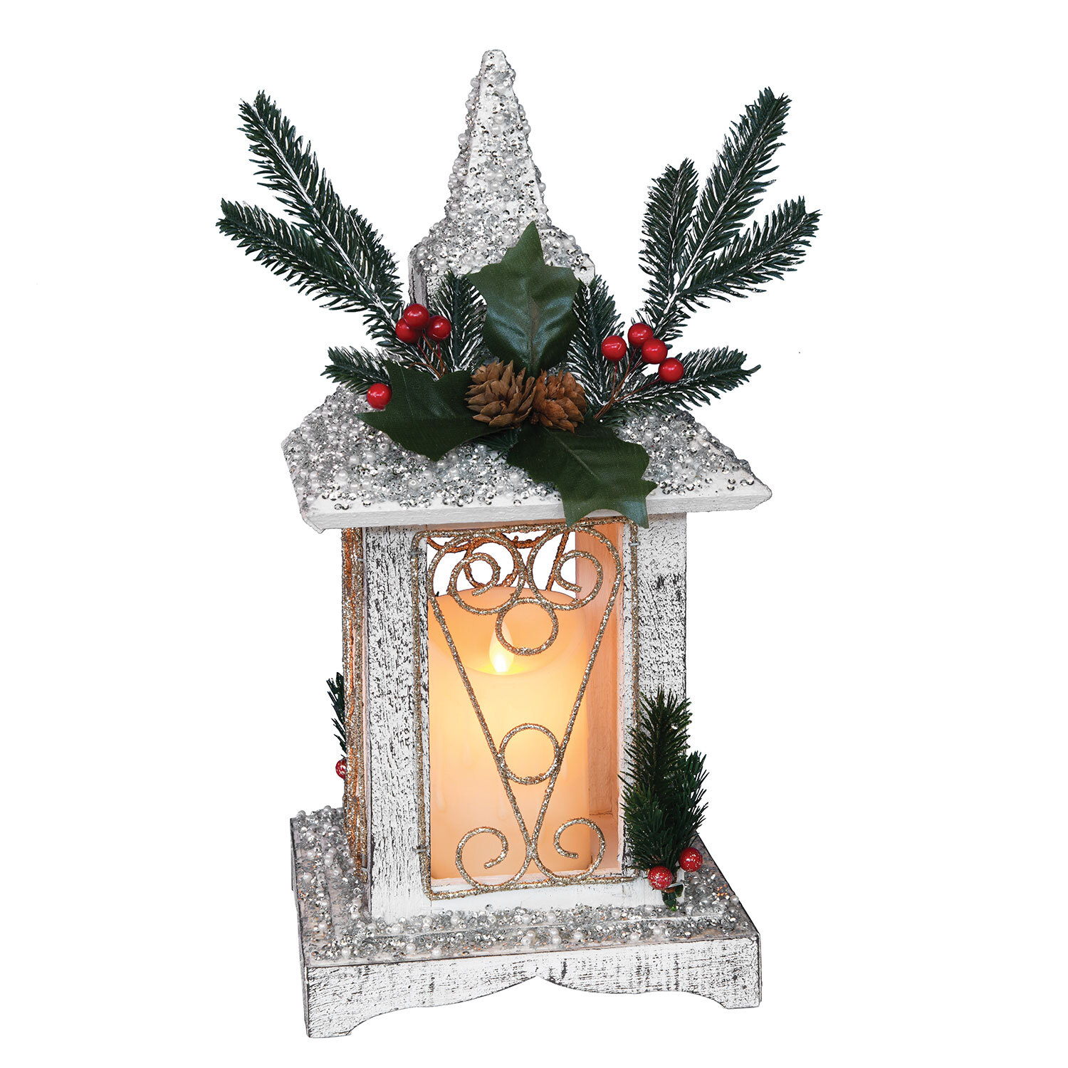 A Christmas Tale LED Wooden Candle Lantern Christmas Decoration Image 3