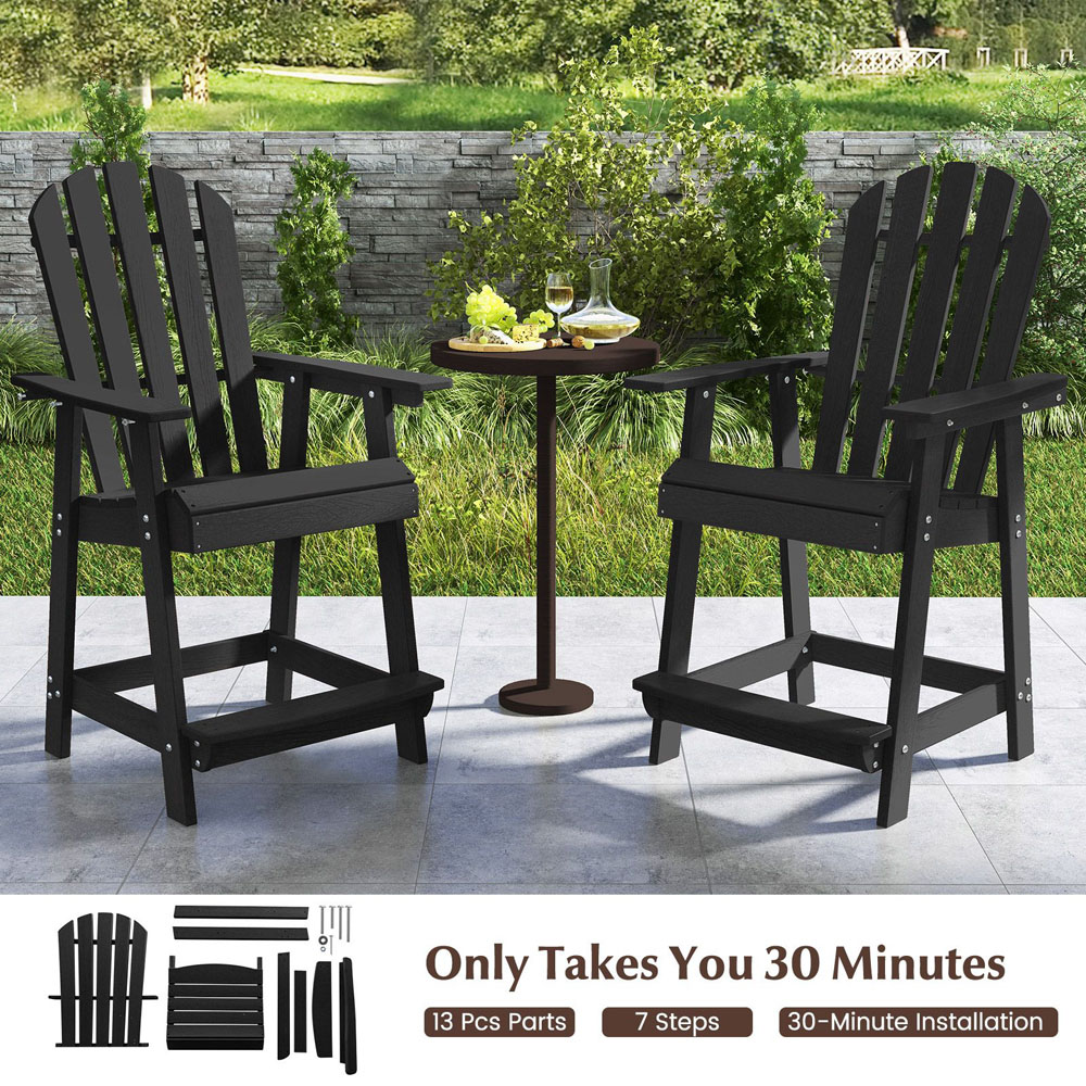 Costway Black Outdoor Chair Image 7
