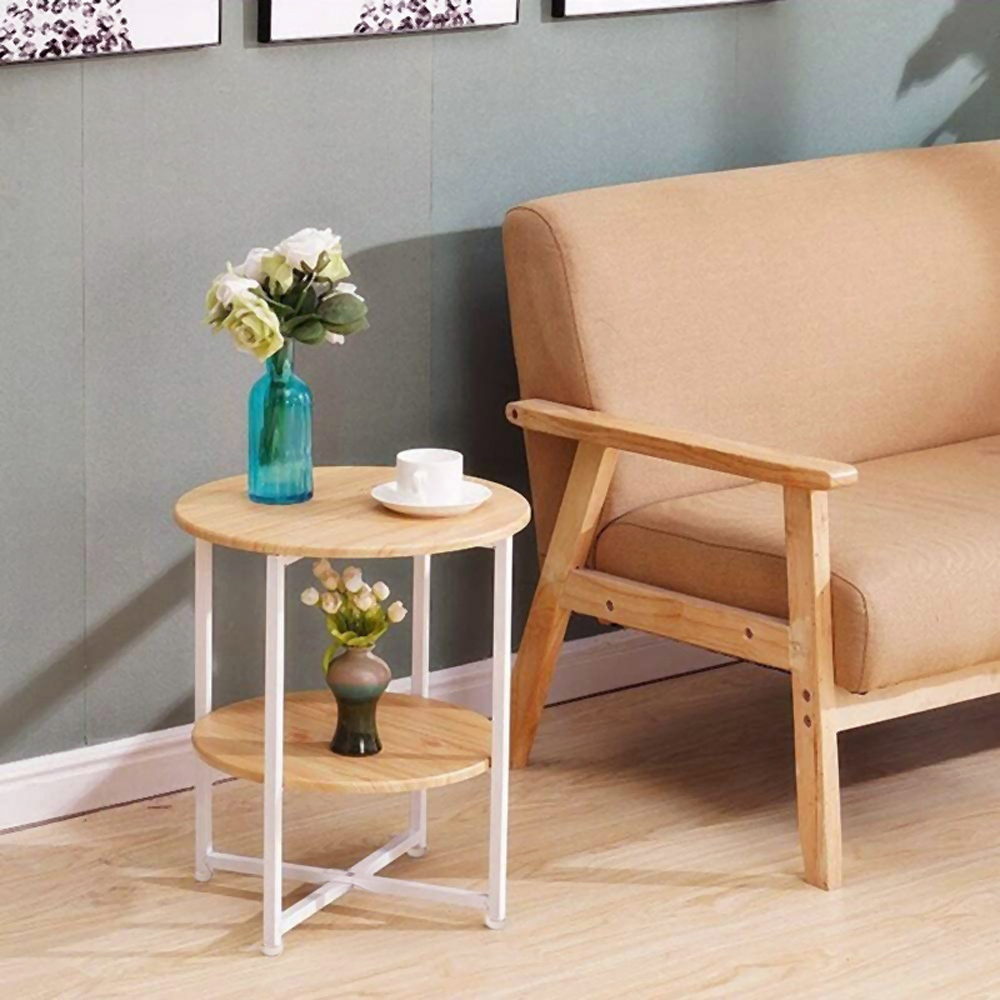 Living and Home 2 Tire Small Round Coffee Table Image 6