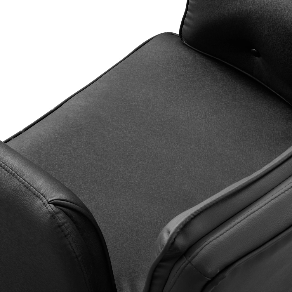 Living and Home Black Widened Seat Office Chair with Wheels Image 5