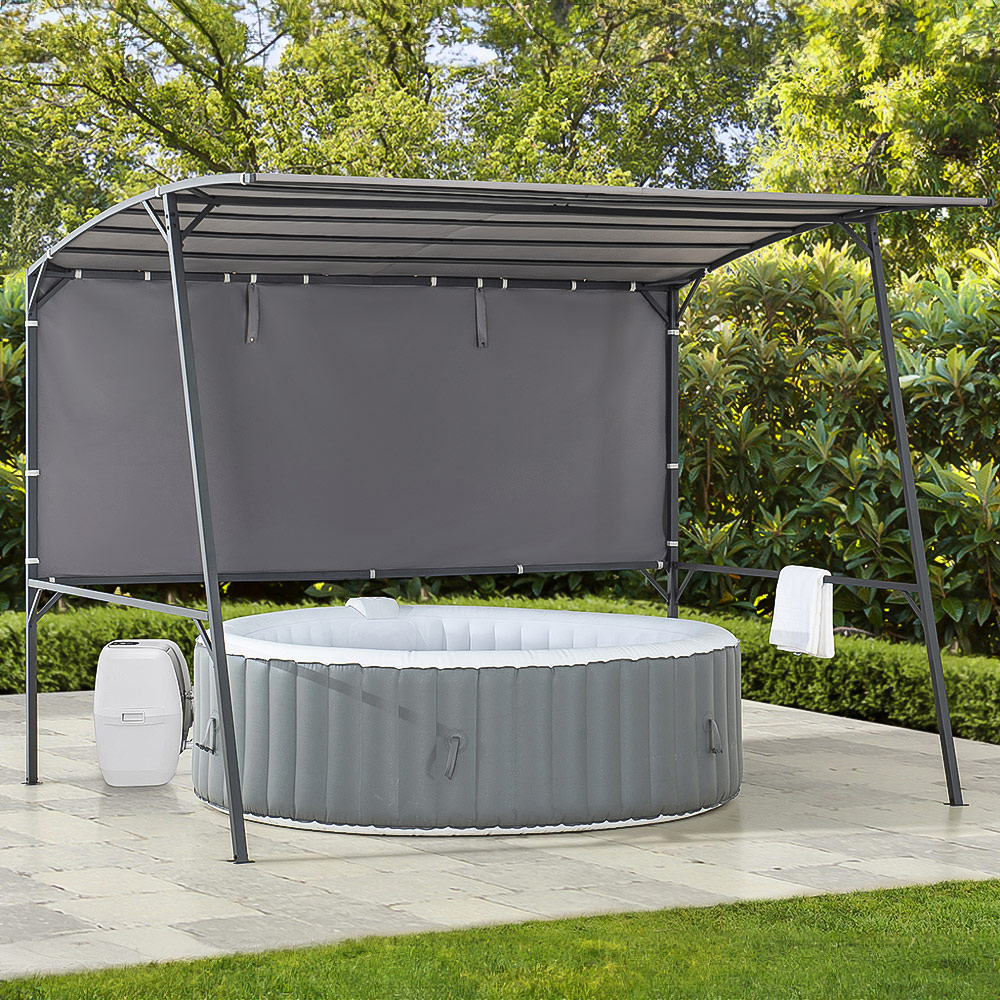 Sunjoy Vodno 2.84 x 2.20m Grey Fabric Pergola Image 1
