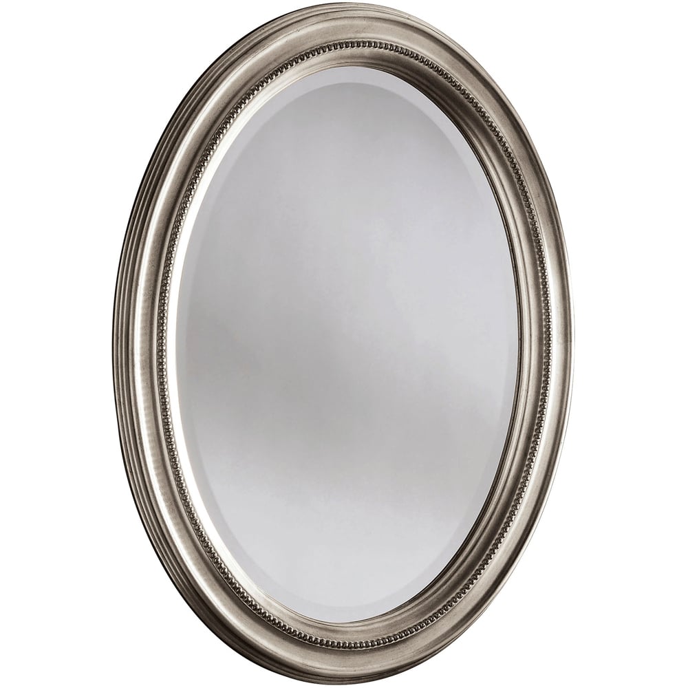 Yearn Silver Traditional Gilt Oval Wall Mirror 86 x 66cm Image 1