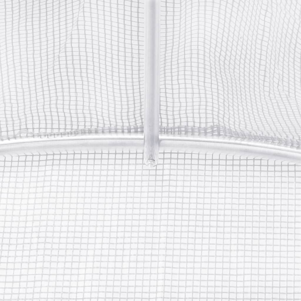 vidaXL White 9.8 x 13ft Greenhouse Image 5