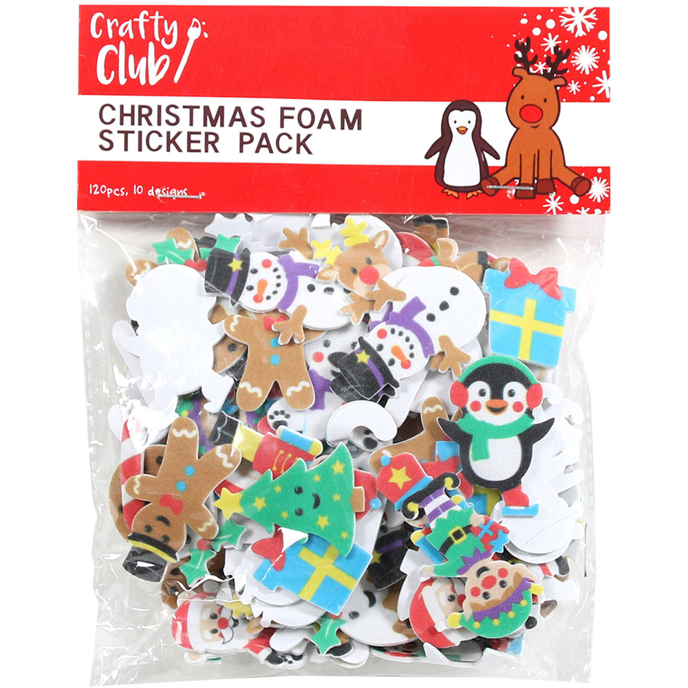 Crafty Club Pack of 120 Christmas Foam Stickers Image