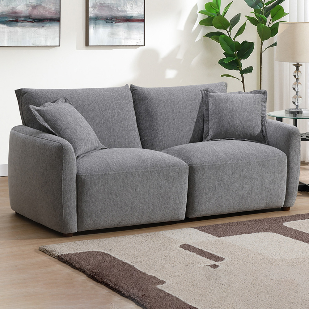 Bedford 3 Seater Light Grey Sofa Image 1