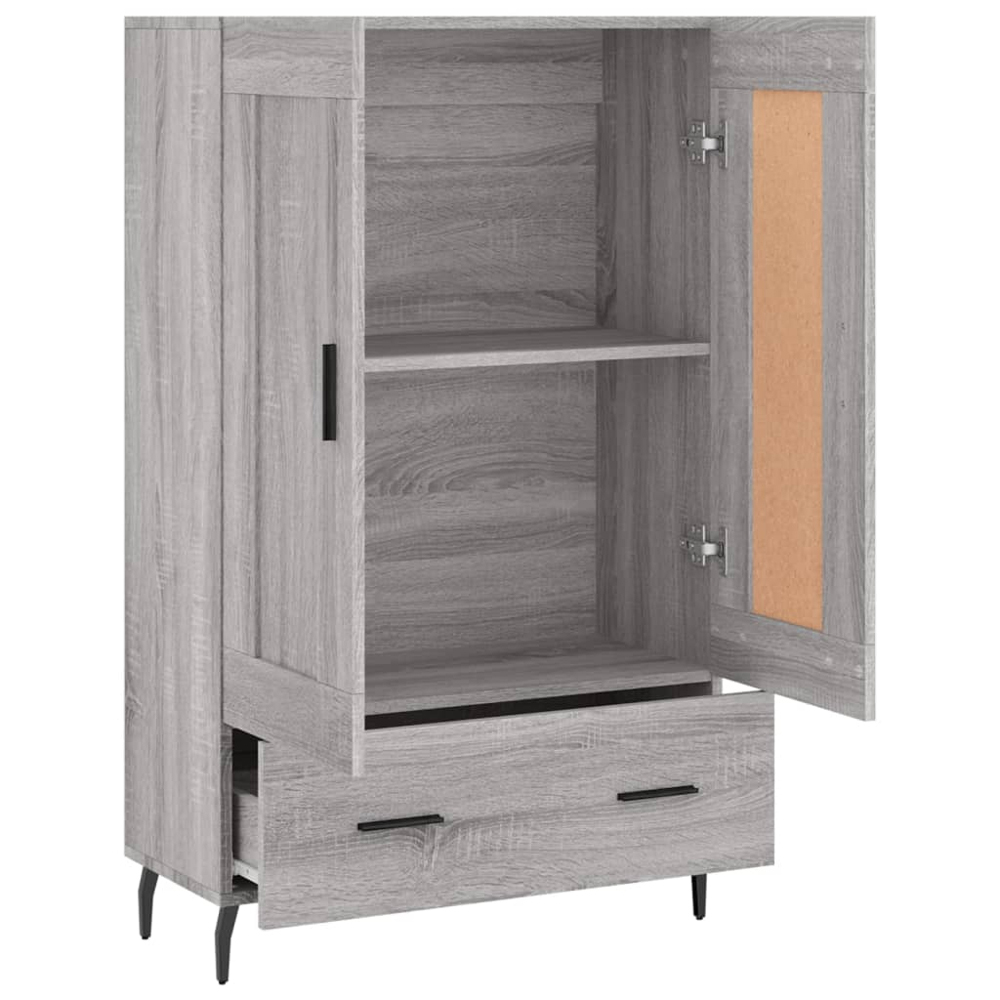 vidaXL 2 Door Single Drawer Grey Sonoma Highboard Image 6