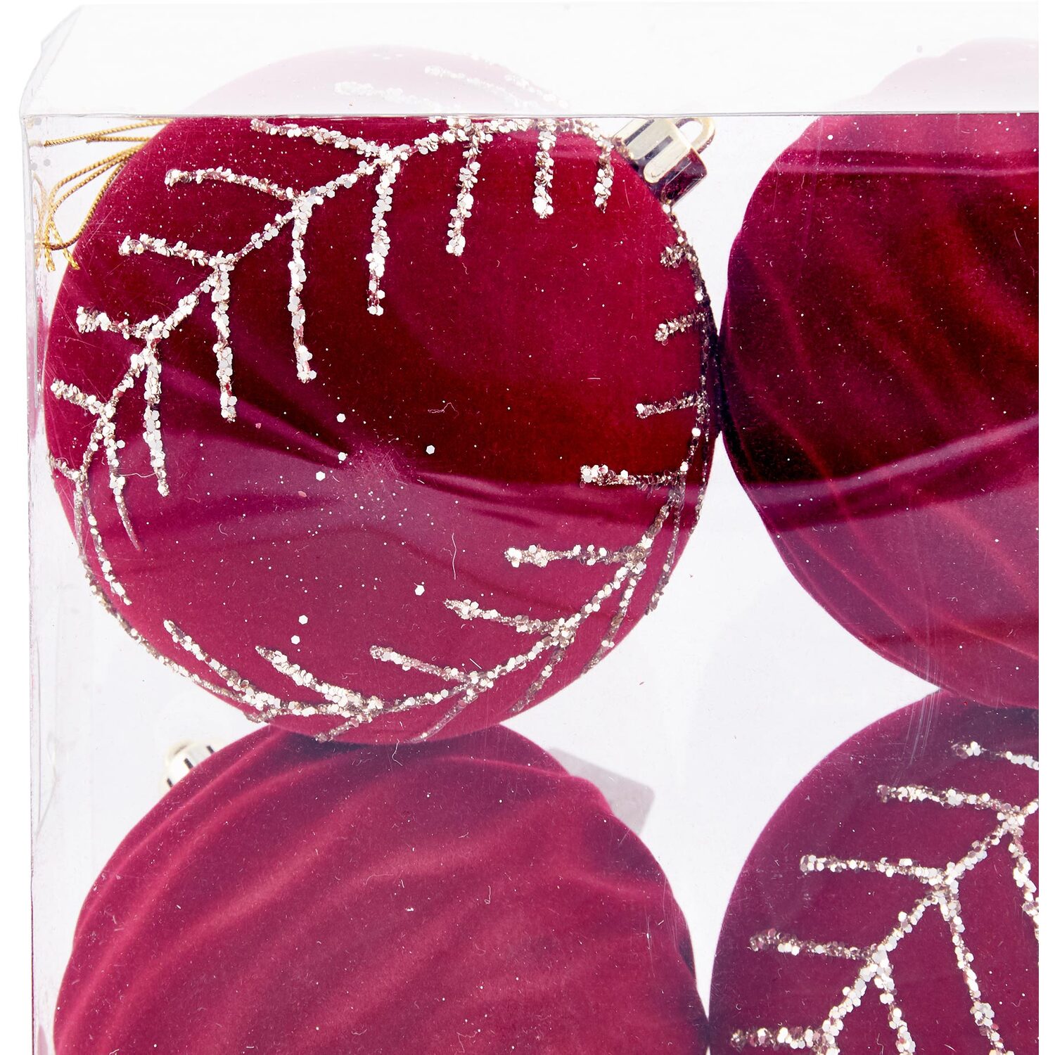 Pack of 4 Grace & Glory Baubles - Red Image 2