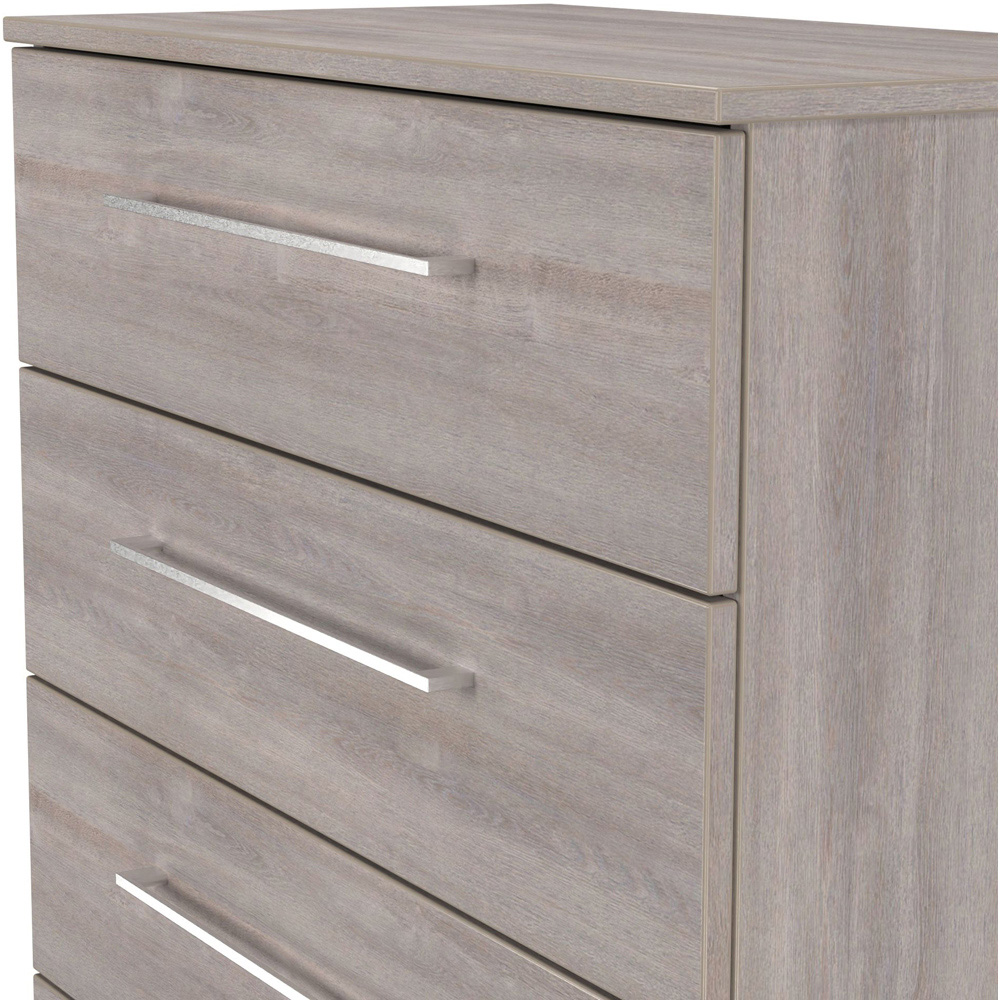 Crowndale Worcester 5 Drawer Grey Oak Chest of Drawers Ready Assembled Image 6