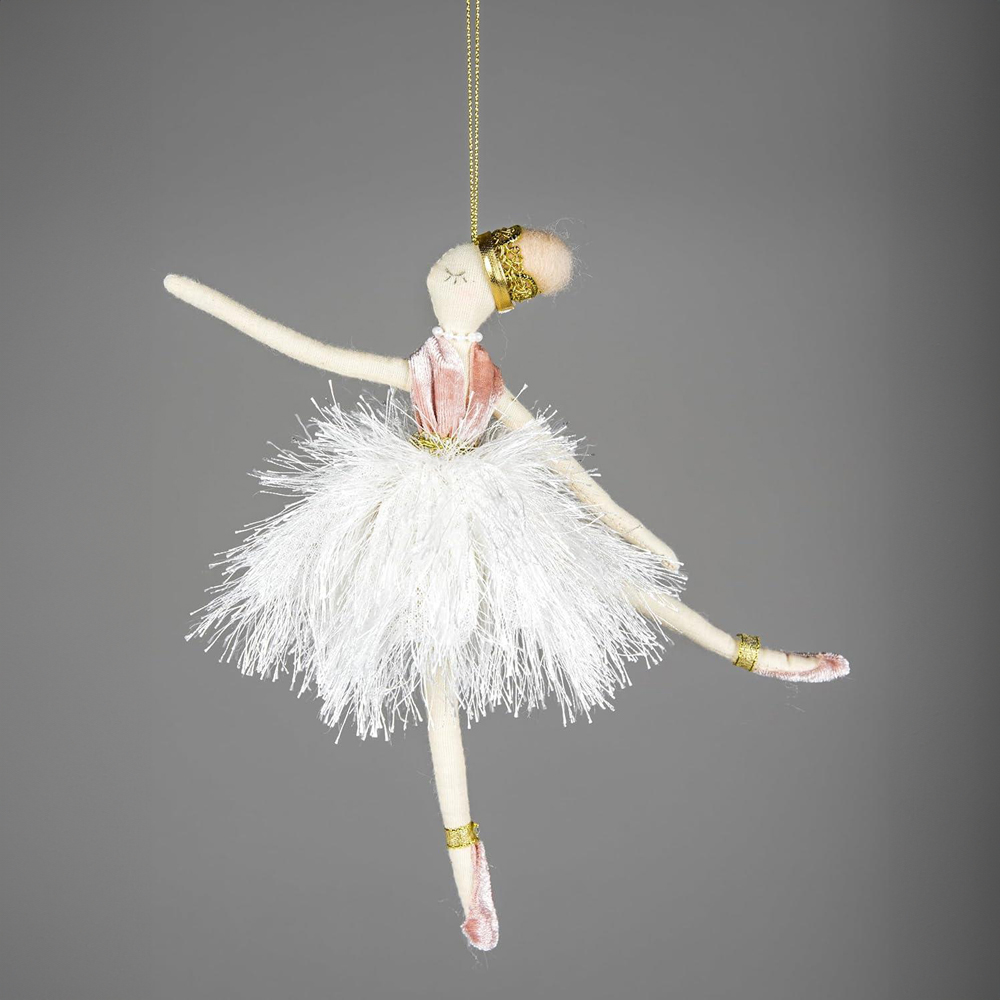 Shatchi White Ballerina Ornament 3 Pack Image 2